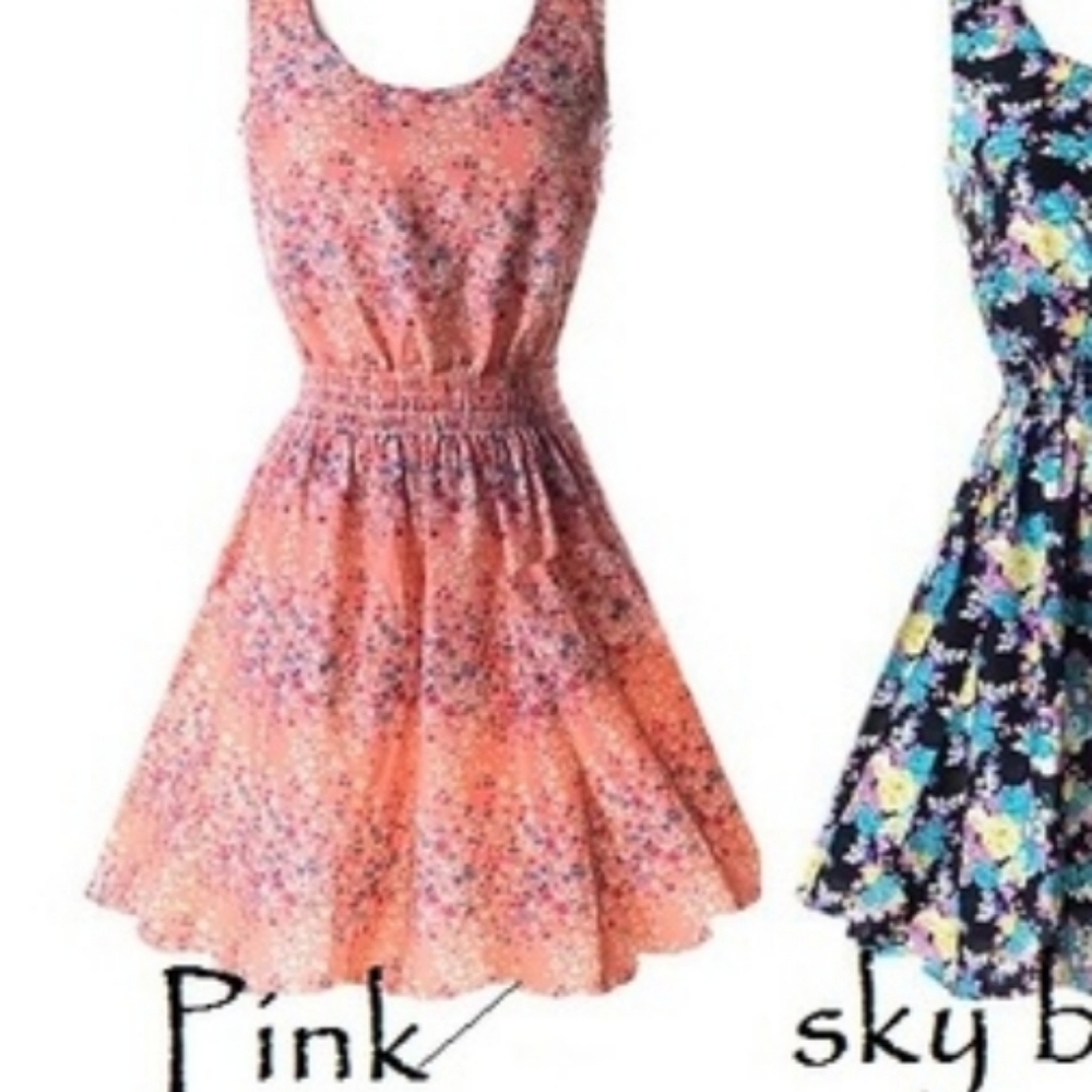 Light pink dress with floral design